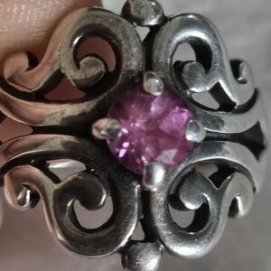 James Avery Spanish Lace Ring- pink sapphire sz 7.5